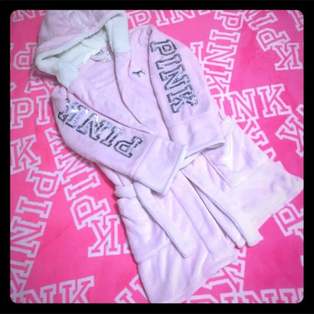 Pink Bling Sherpa Robe